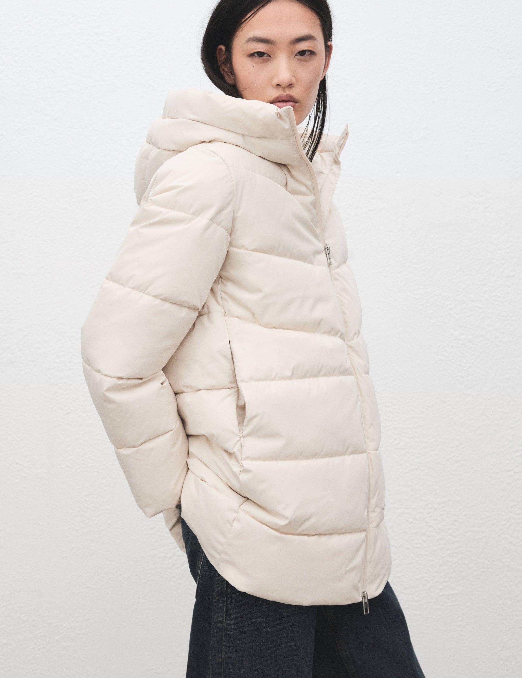 Mango puffer coat tokyo in off white-002