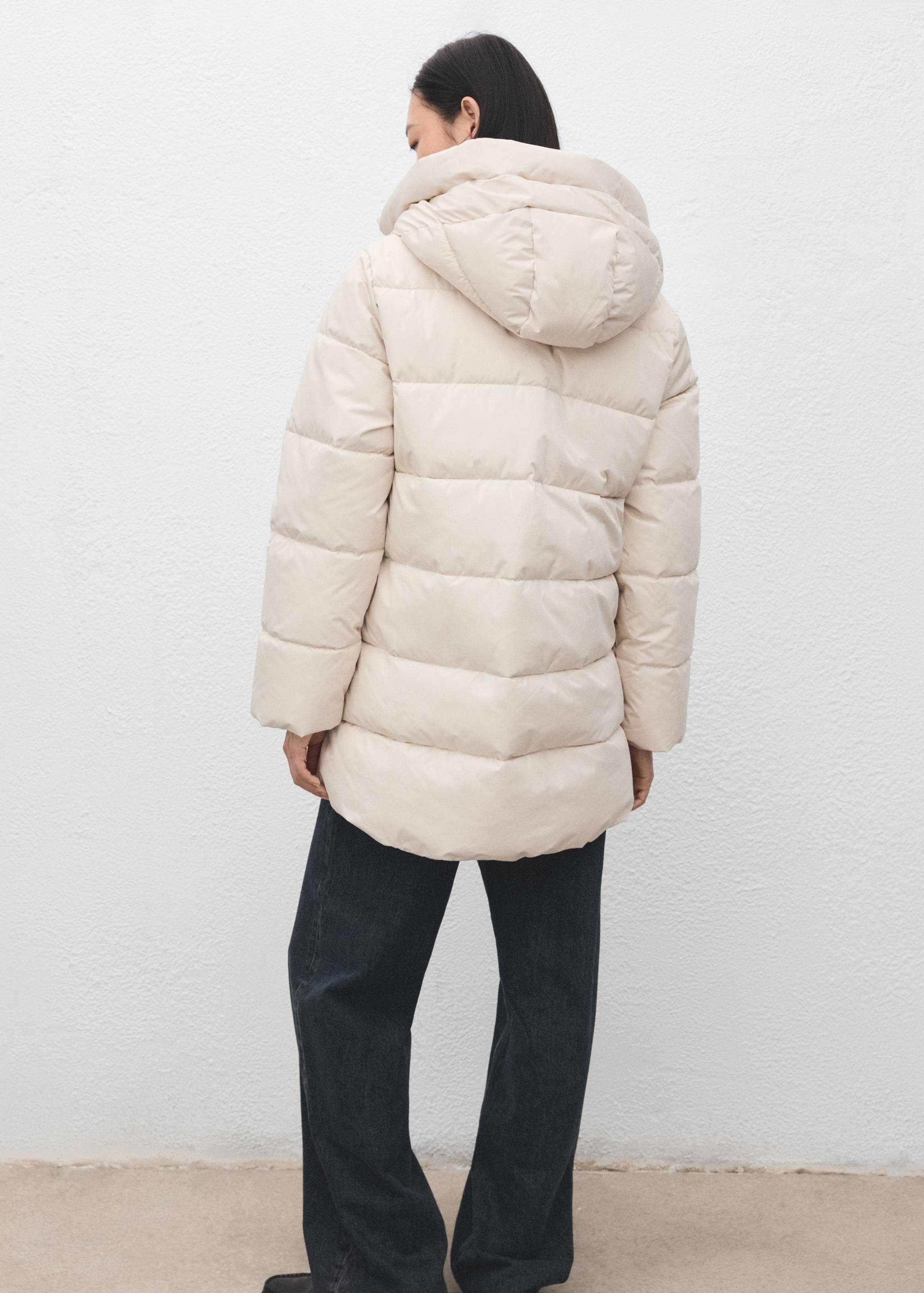 Mango puffer coat tokyo in off white-003