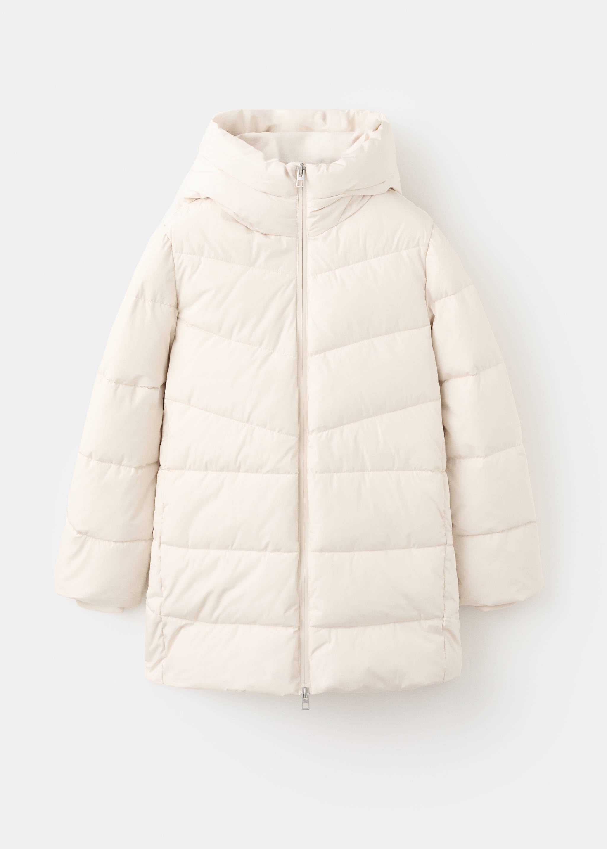 Mango puffer coat tokyo in off white-021