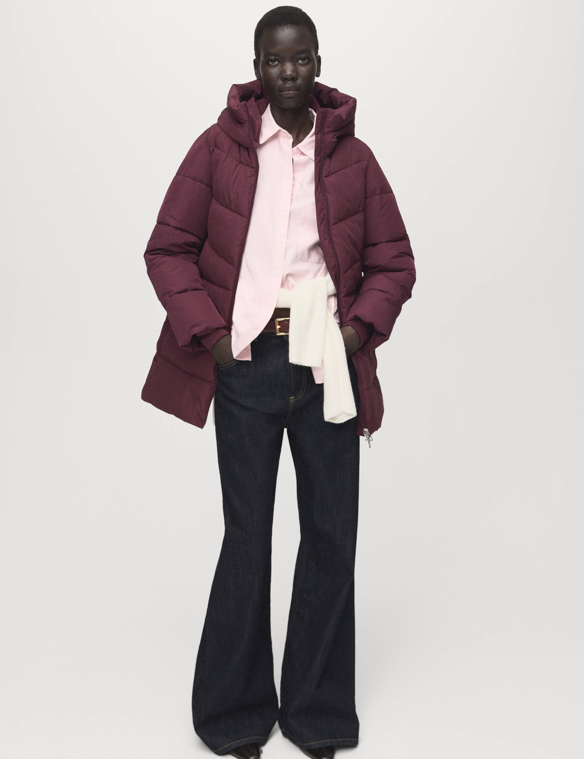 Mango puffer coat tokyo in garnet-001