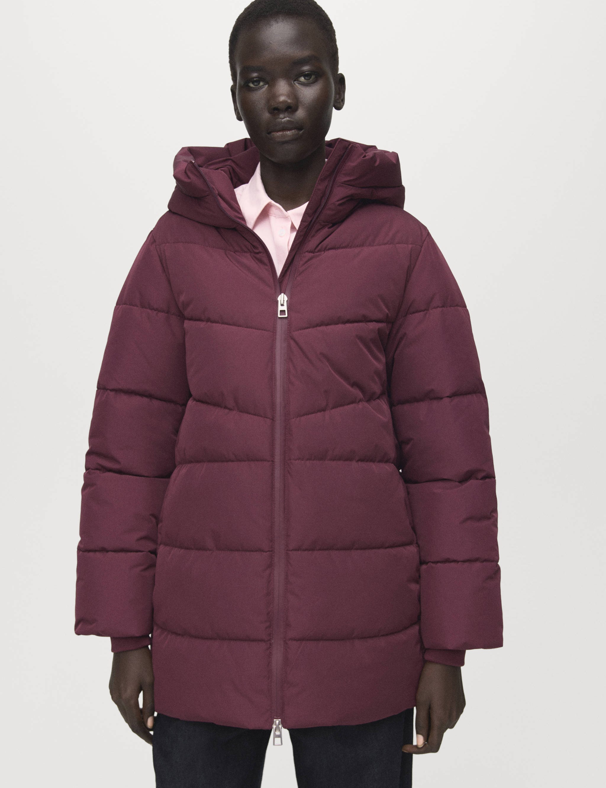 Mango puffer coat tokyo in garnet-002