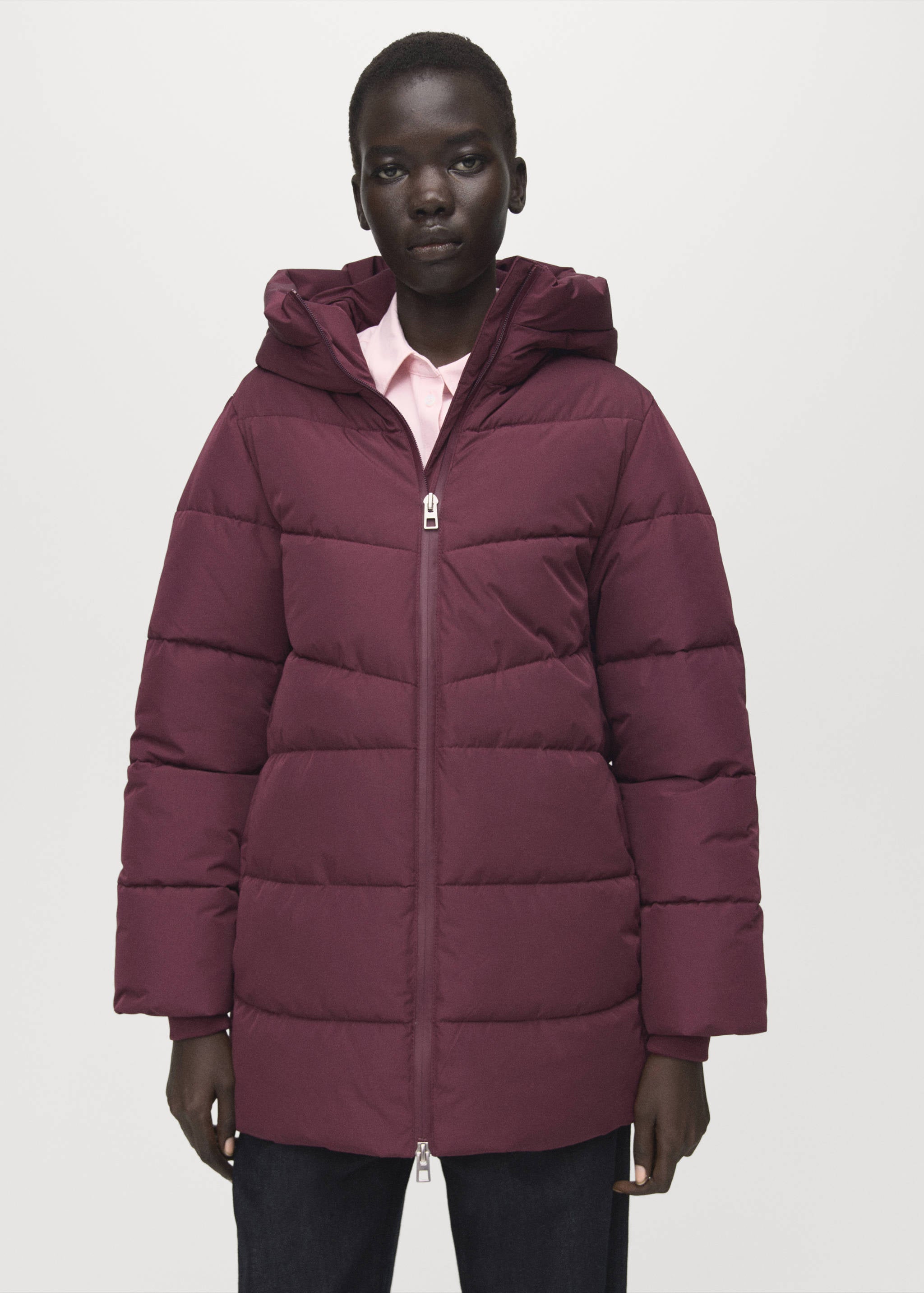 Mango puffer coat tokyo in garnet-002