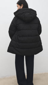 Mango puffer coat tokyo in black-003