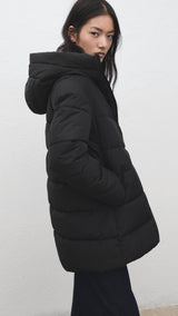 Mango puffer coat tokyo in black-008