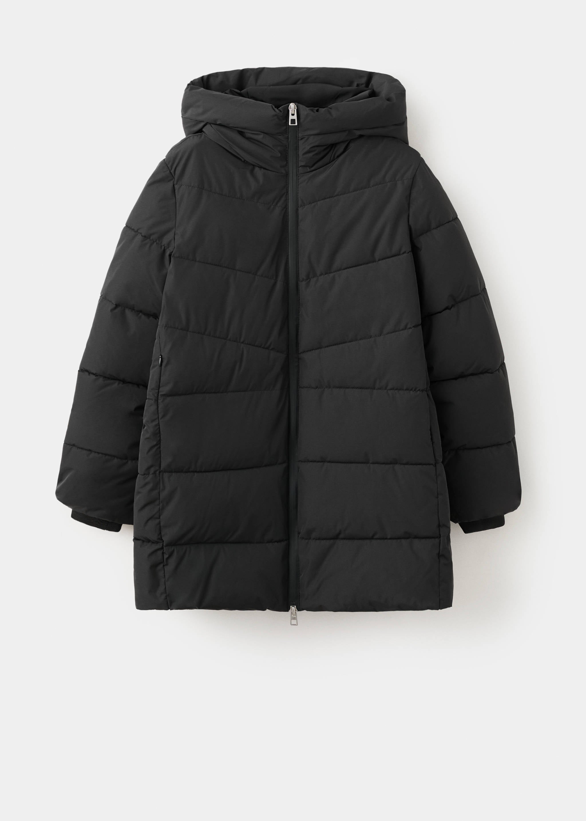 Mango puffer coat tokyo in black-021