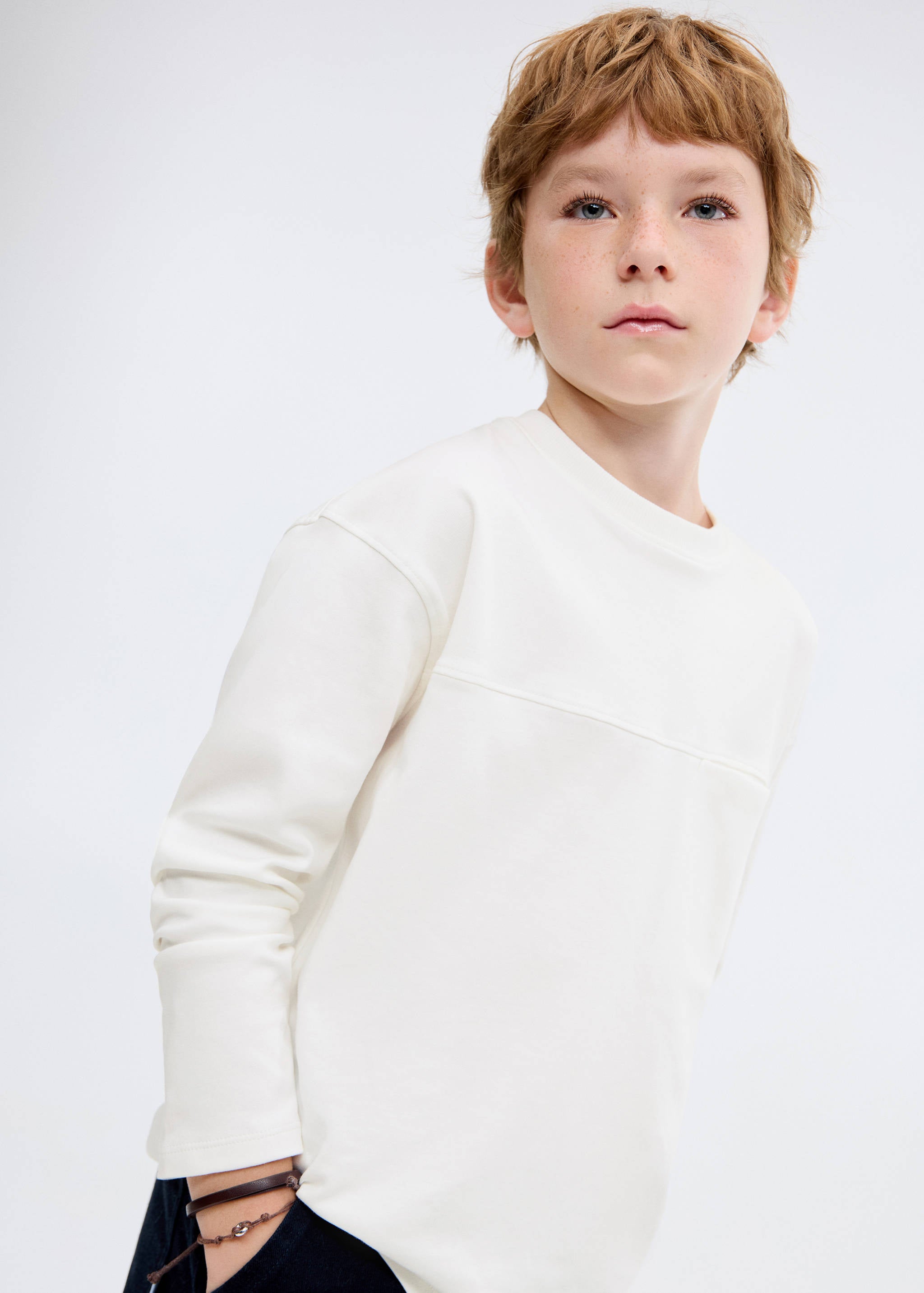 Mango t-shirt nubasic in off white-001