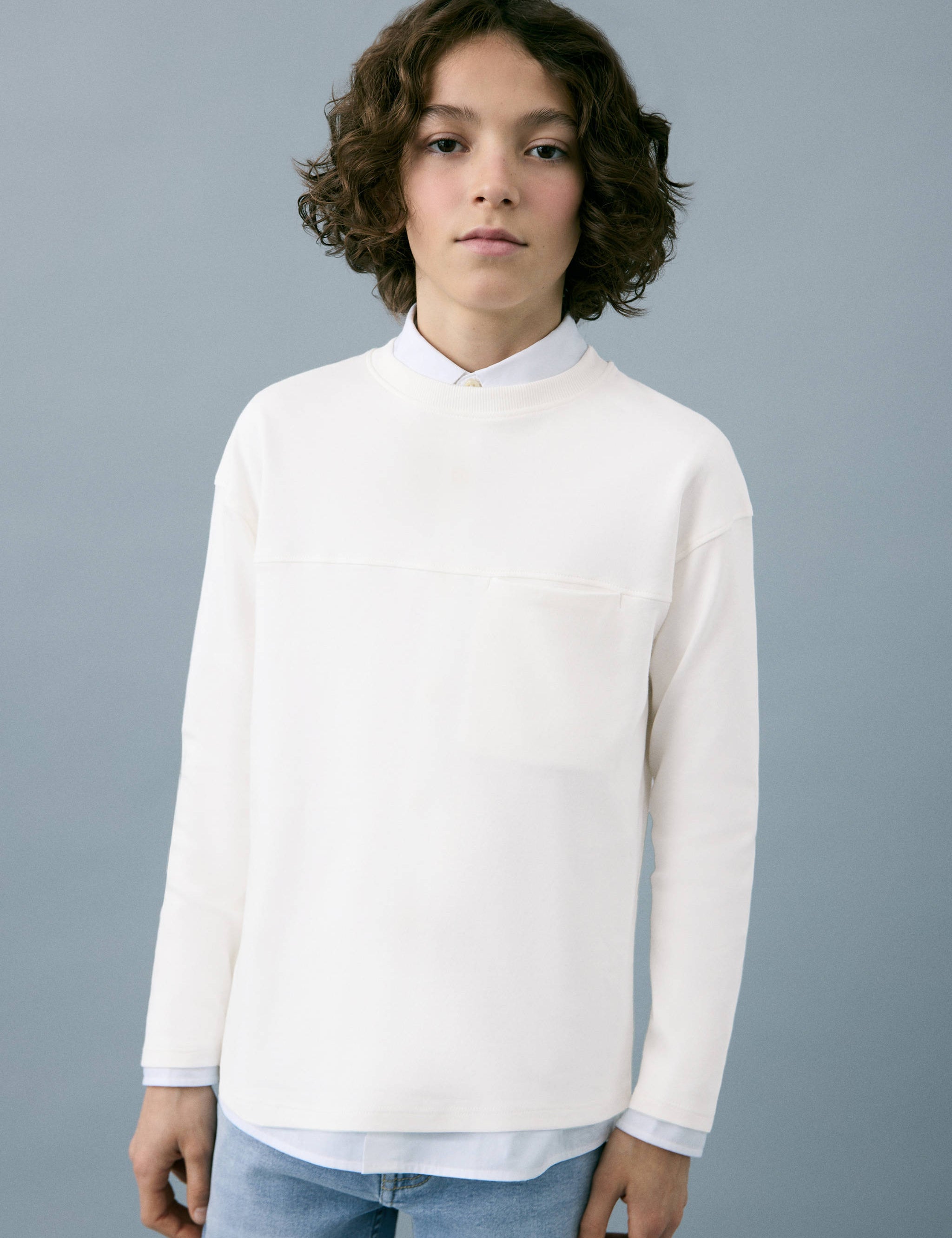 Mango t-shirt nubasic in off white-002