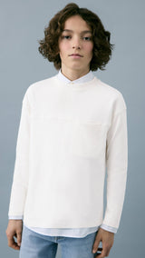 Mango t-shirt nubasic in off white-002