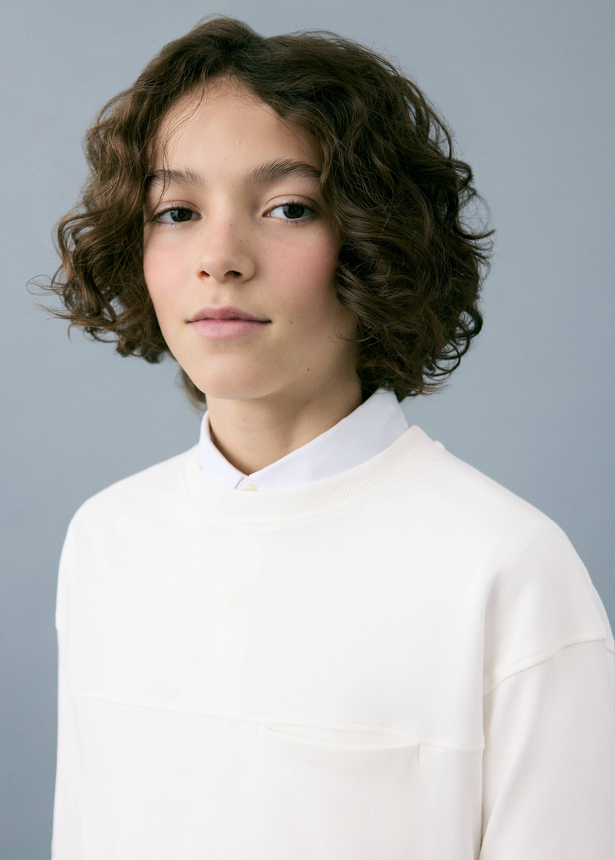 Mango t-shirt nubasic in off white-004