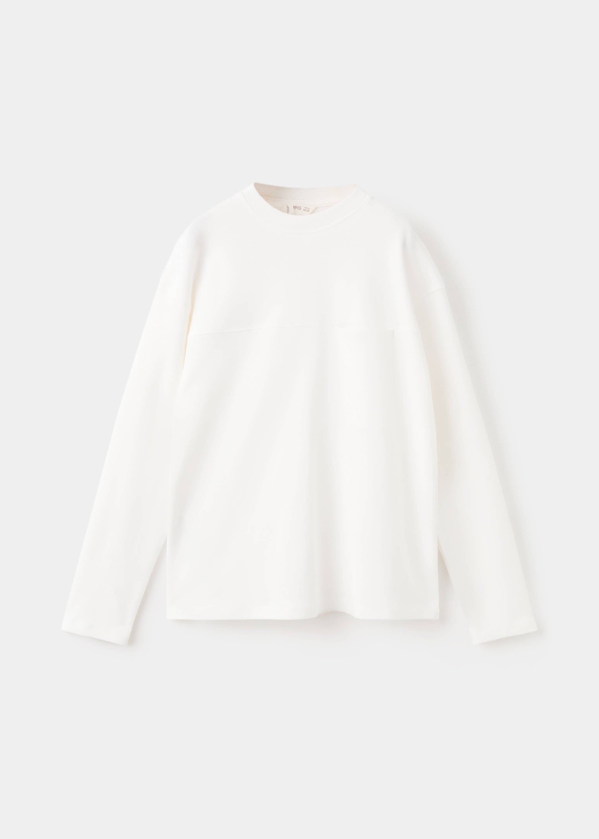 Mango t-shirt nubasic in off white-021