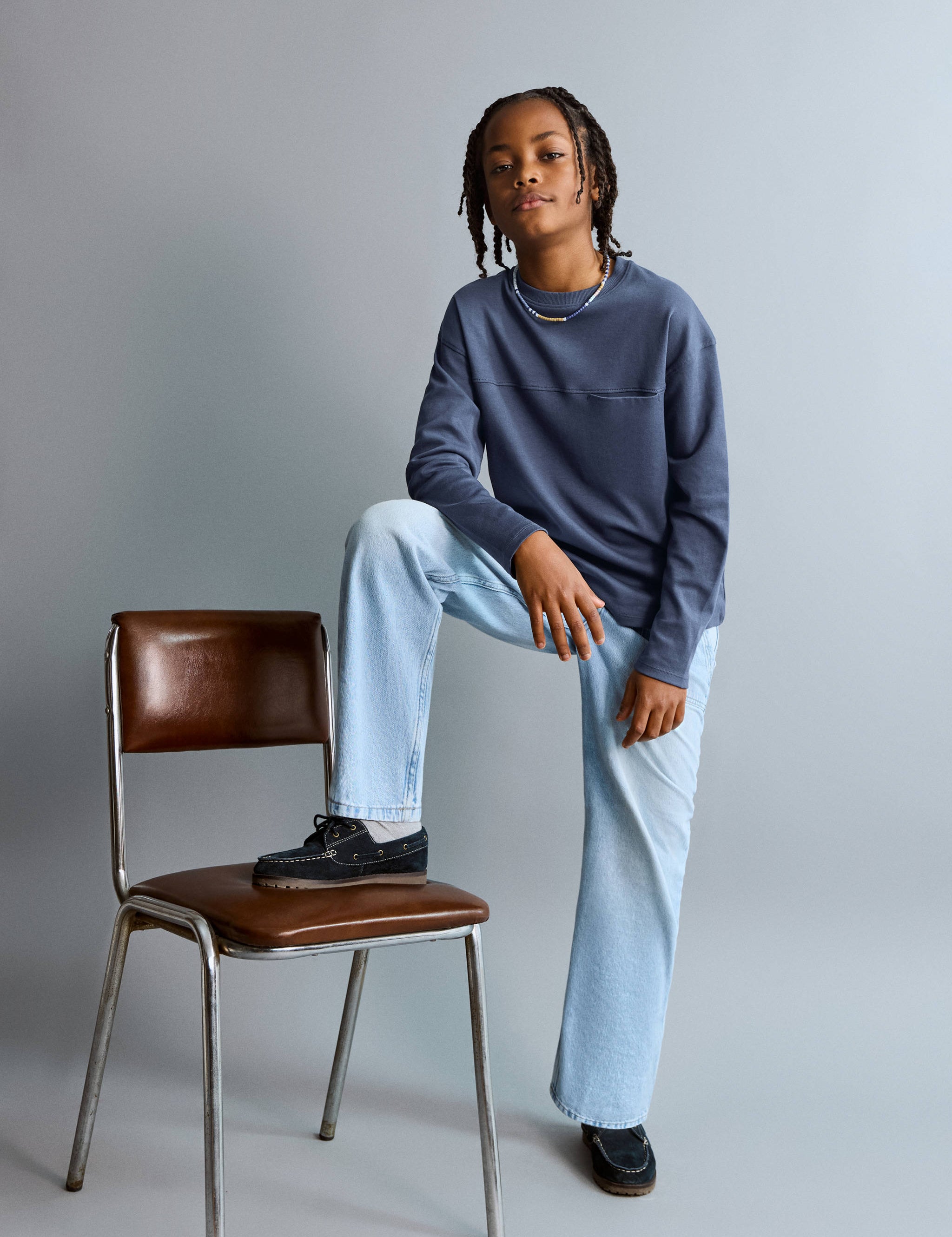 Mango t-shirt nubasic in midnight blue-001