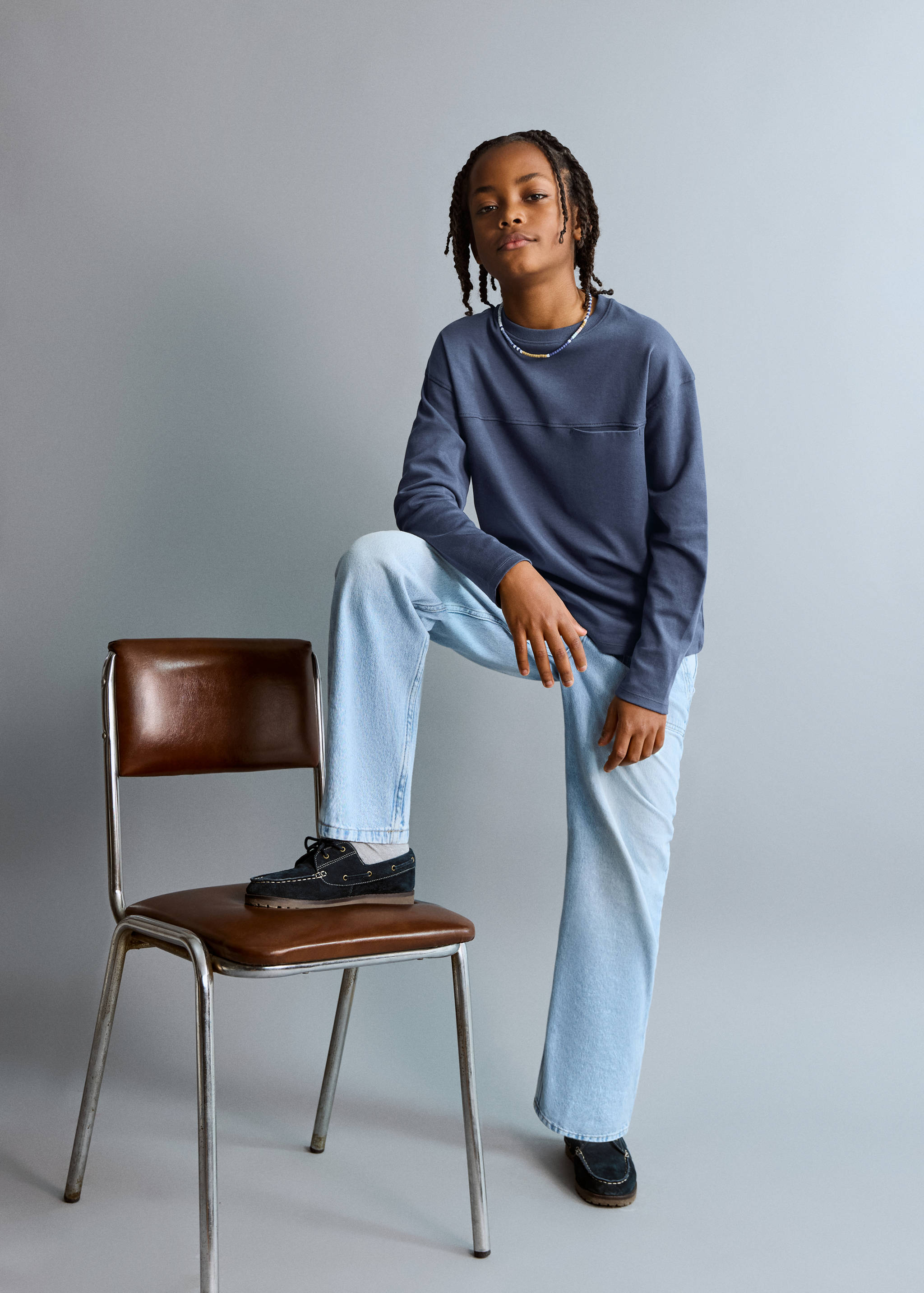 Mango t-shirt nubasic in midnight blue-001