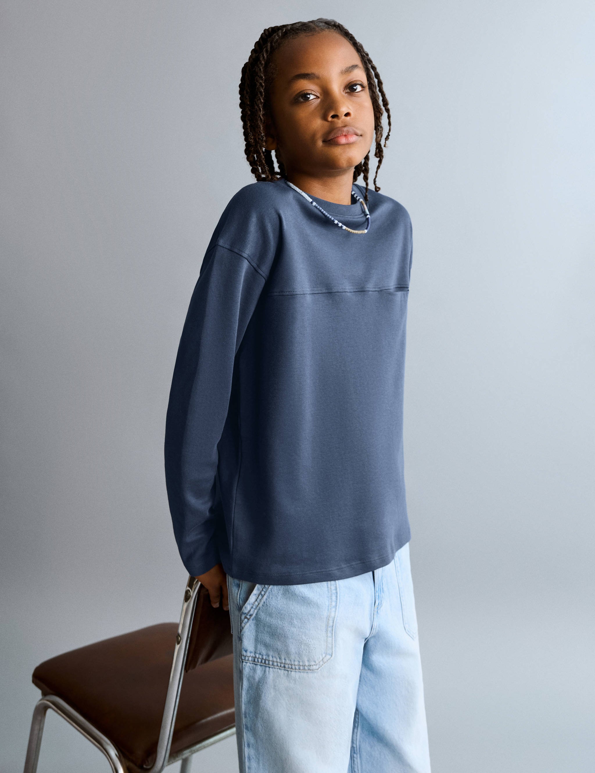 Mango t-shirt nubasic in midnight blue-002