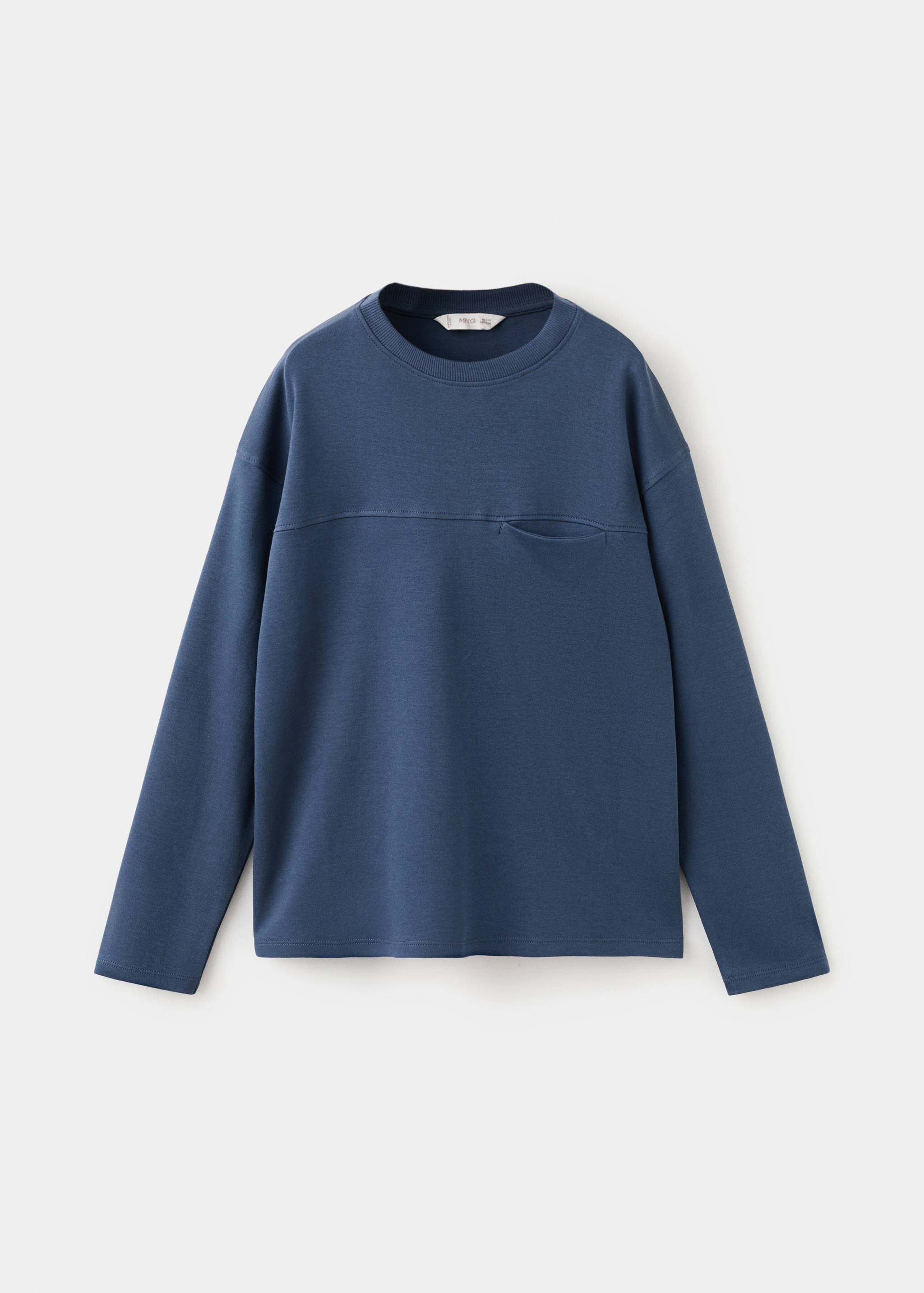 Mango t-shirt nubasic in midnight blue-021