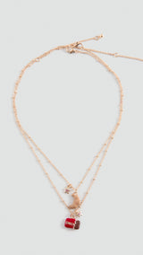 Mango necklace croisant in gold - Image 2