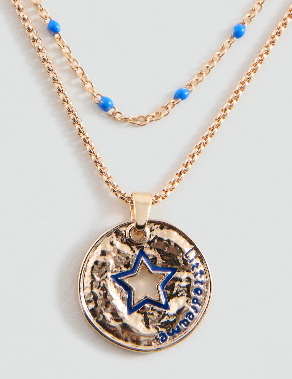 Mango necklace medal in gold - Image 1