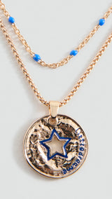 Mango necklace medal in gold - Image 1