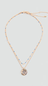Mango necklace medal in gold - Image 2