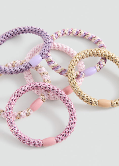 Mango hairtie calvet in vintage pink