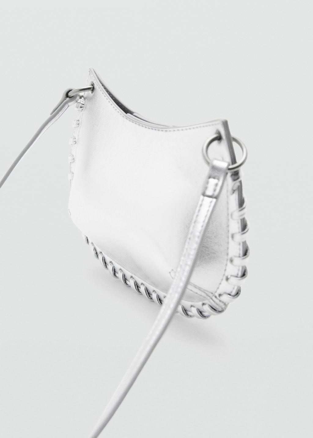 Mango mini bag silver in silver - Image 3