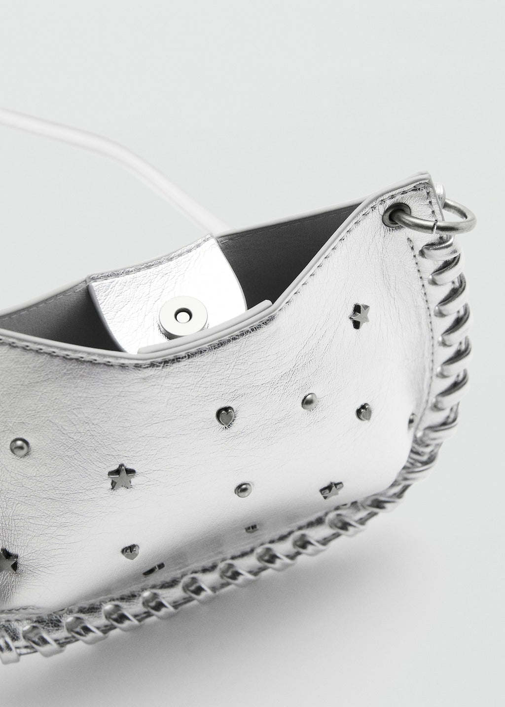 Mango mini bag silver in silver - Image 4