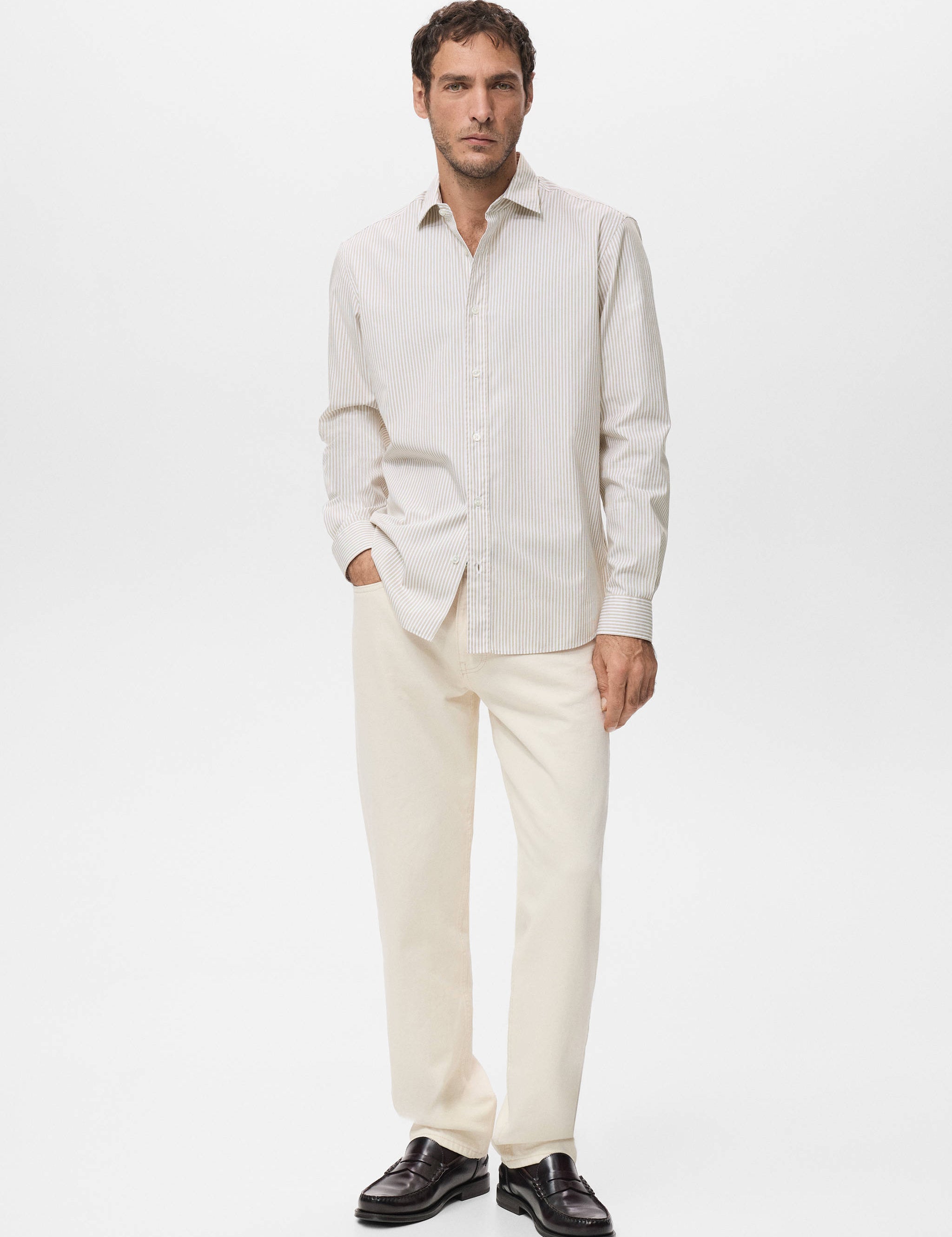 Mango shirt playr in camel-001