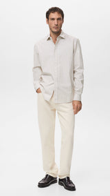 Mango shirt playr in camel-001