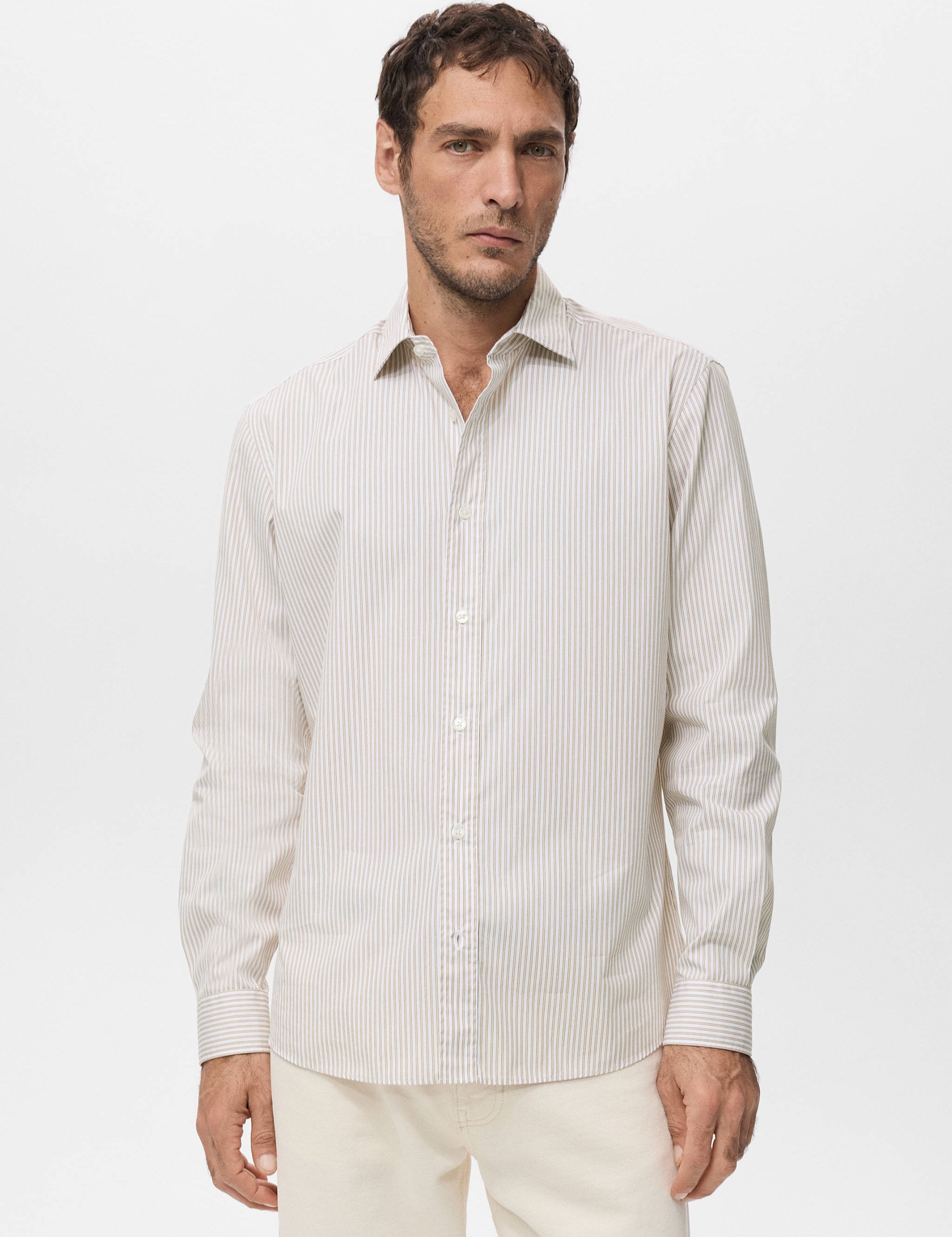 Mango shirt playr in camel-002