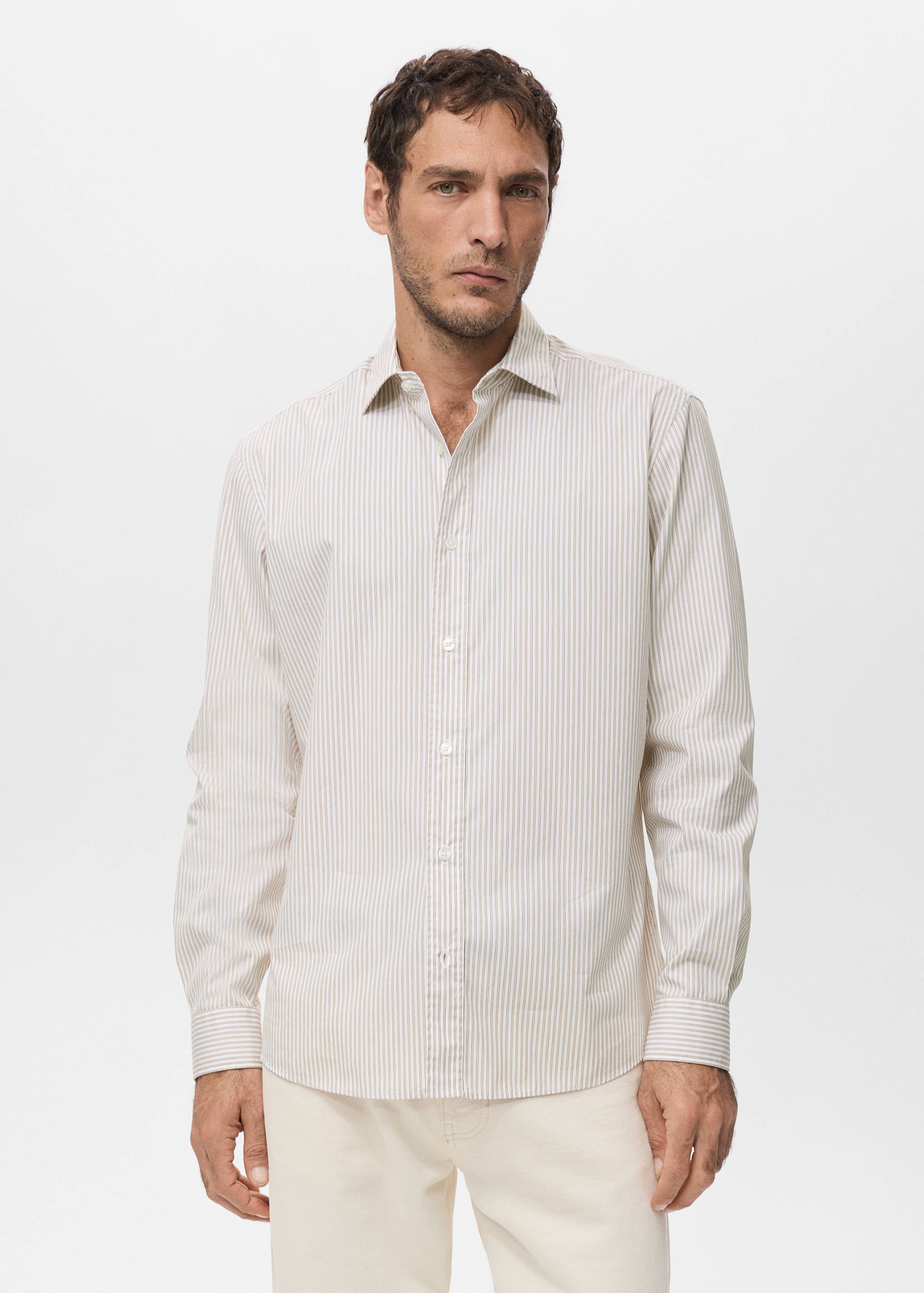 Mango shirt playr in camel-002