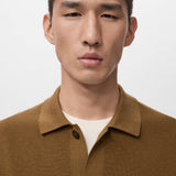 Mango shirt lino in tobacco-004