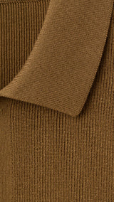 Mango shirt lino in tobacco-023