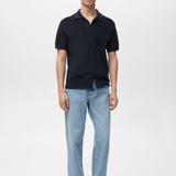 Mango shirt lino in navy-001