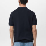 Mango shirt lino in navy-003