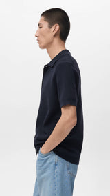 Mango shirt lino in navy-008