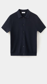Mango shirt lino in navy-021