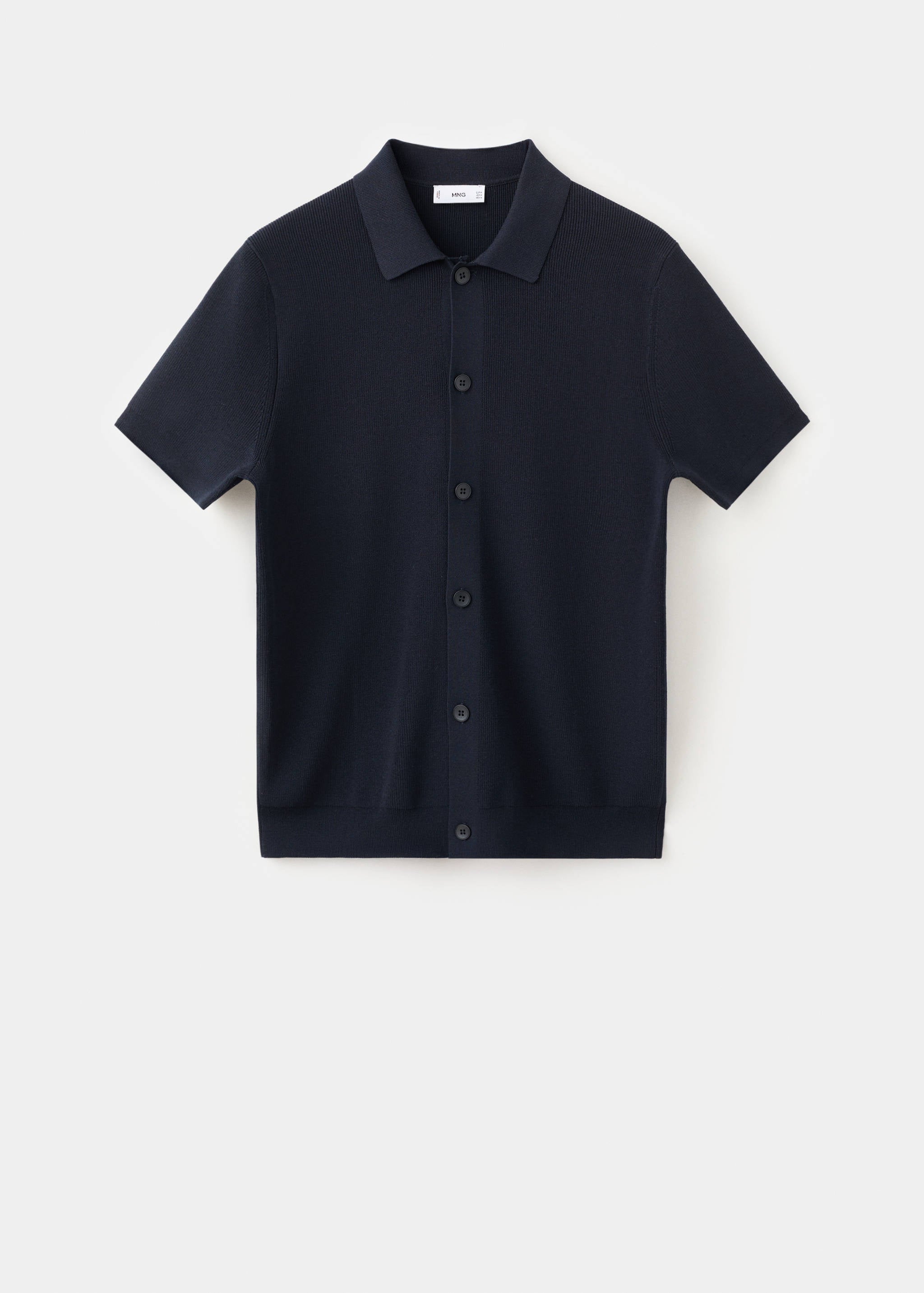 Mango shirt lino in navy-021