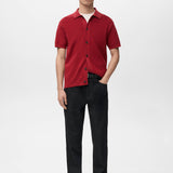 Mango shirt lino in red-001