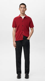 Mango shirt lino in red-001
