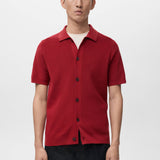 Mango shirt lino in red-002