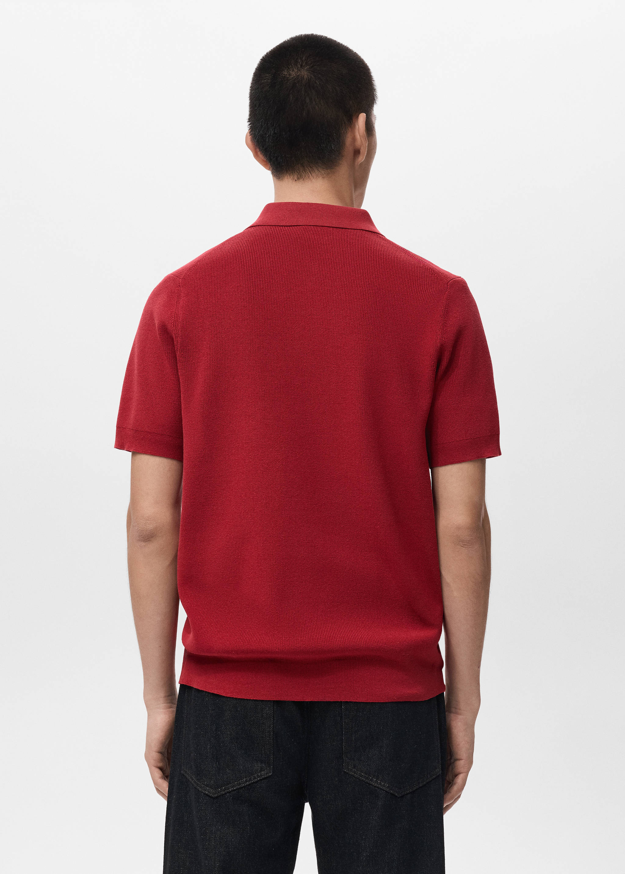 Mango shirt lino in red-003