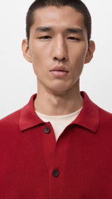 Mango shirt lino in red-004