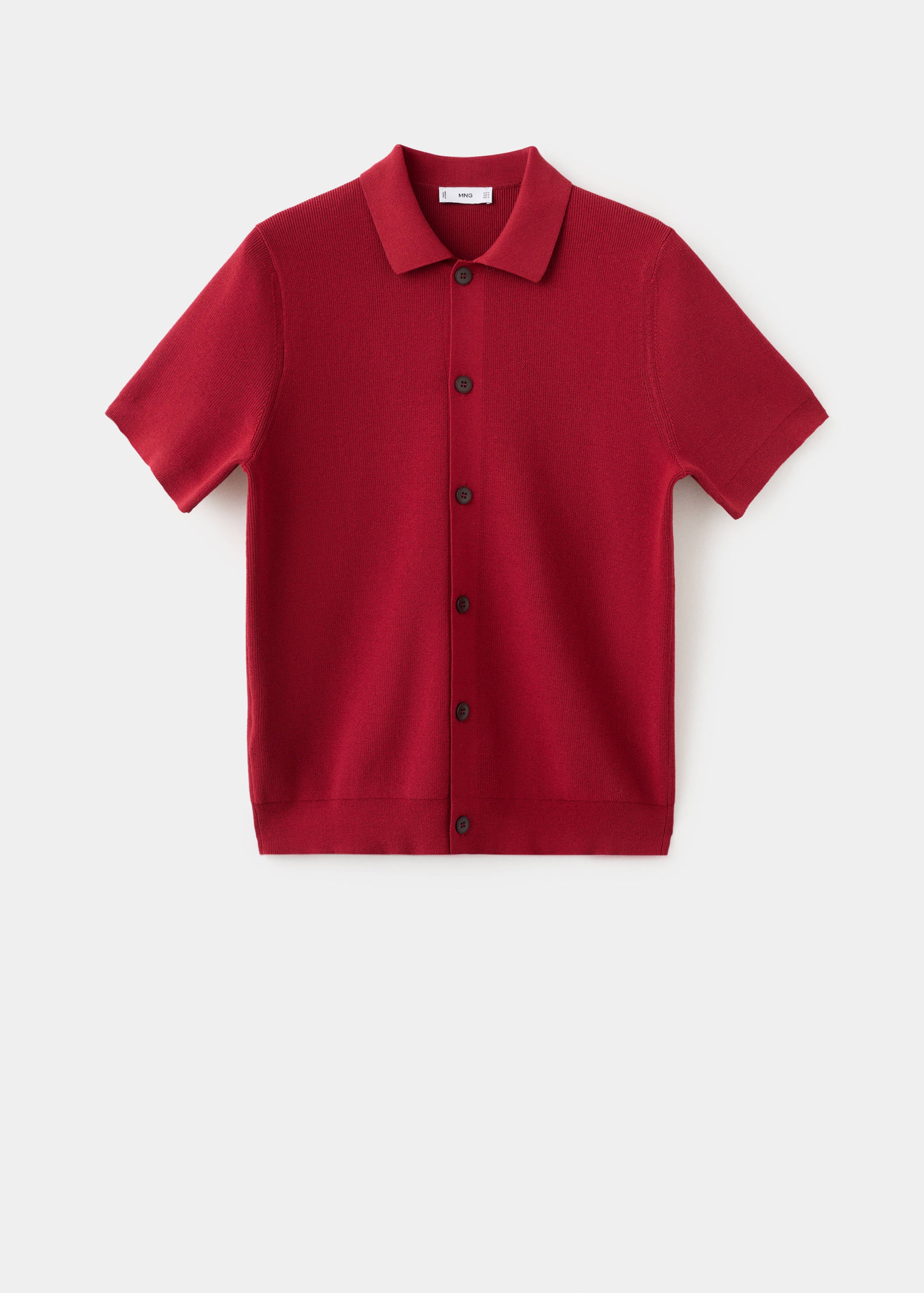 Mango shirt lino in red-021
