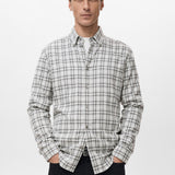 Mango shirt roma in light vigore grey - Image 1