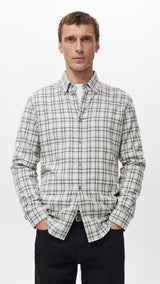Mango shirt roma in light vigore grey - Image 1