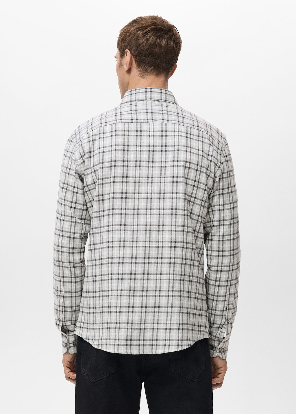 Mango shirt roma in light vigore grey - Image 7