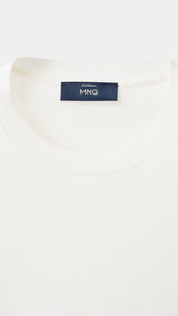 Mango t-shirt arraona in off white