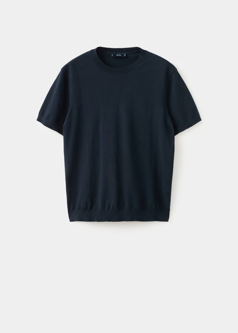 Mango t-shirt arraona in midnight blue