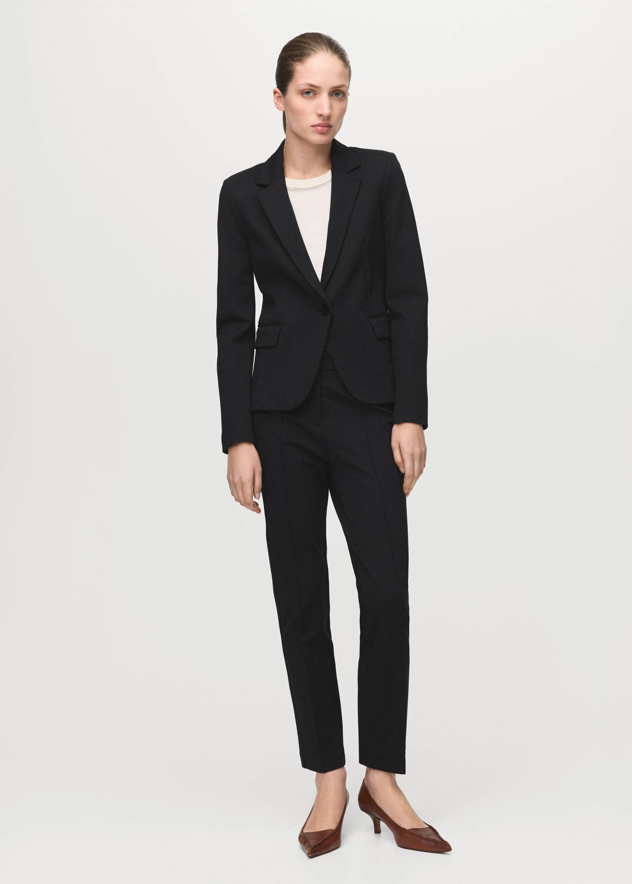 Mango trousers paloma in black - full