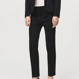 Mango trousers paloma in black - front