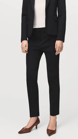 Mango trousers paloma in black - front